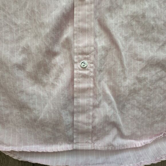 Robert Graham Shirt Mens 38 15 Regular Striped Button Down Long Sleeve Pink - Picture 6 of 9